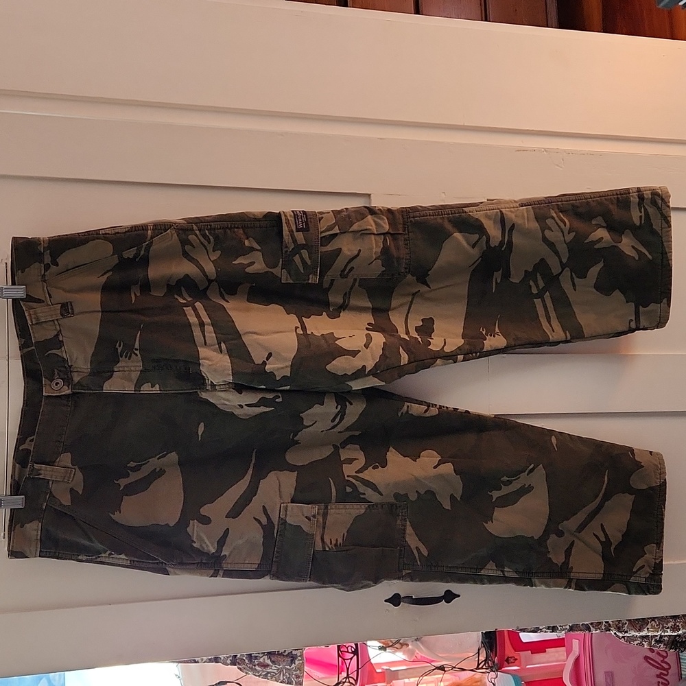 Wrangler Camo fleece lined cargo pants Mens 36 x 30 - Picture 2 of 10